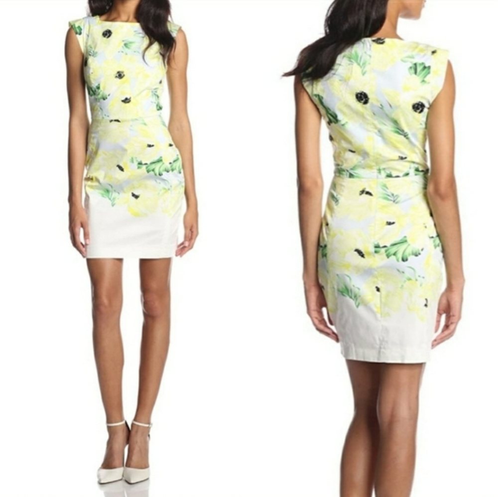 FCUK Fitted Summer Mini Dress Tropical Theme